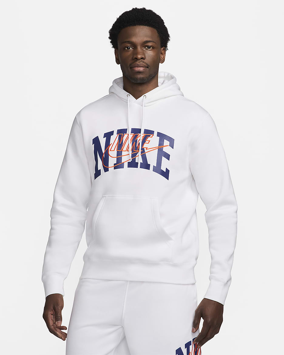 Nike white and orange hoodie sale